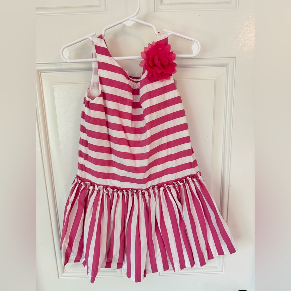 Janie and Jack Pink and White Striped Dress